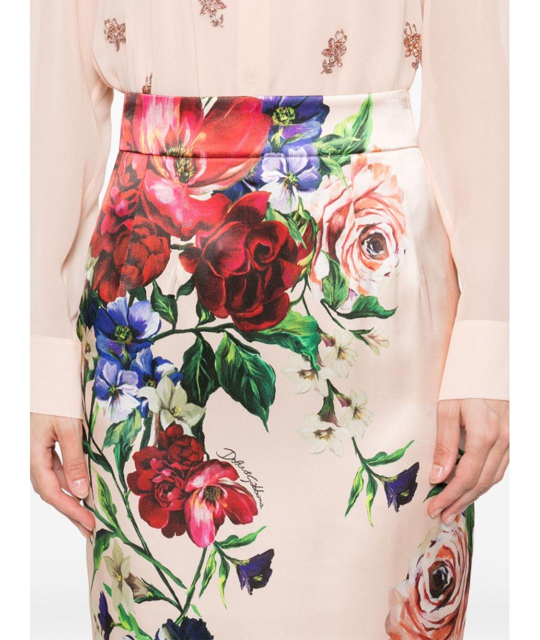 DOLCE&GABBANA Мульти юбка миди, фото 4
