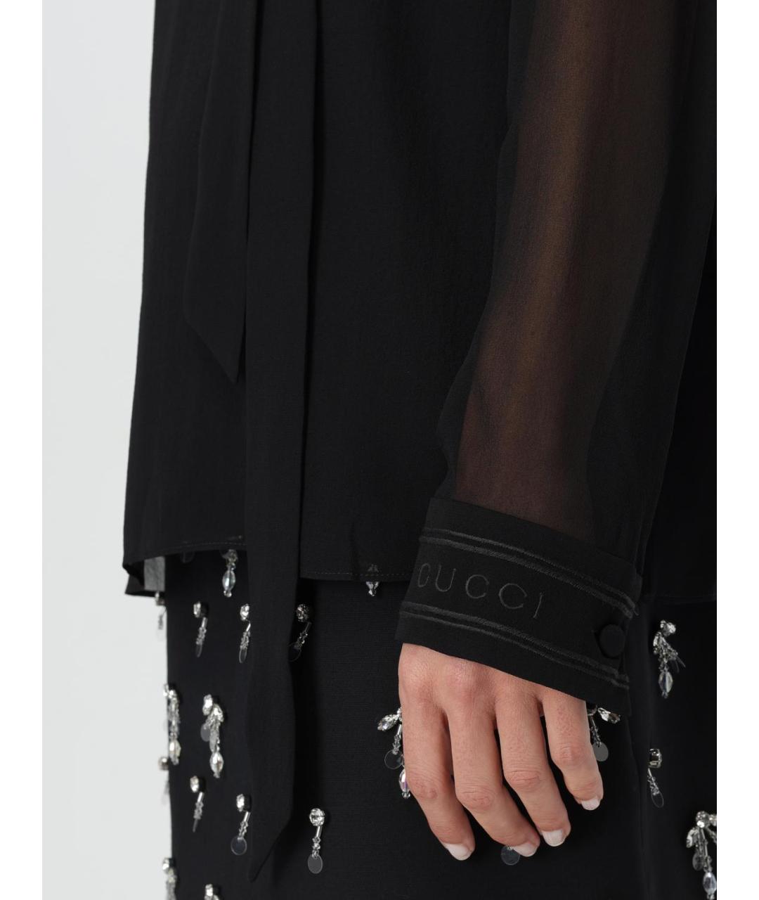 GUCCI Черная блузы, фото 6