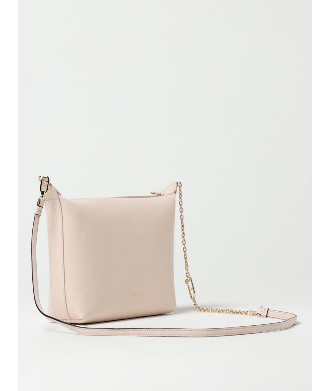 FURLA Розовая кожаная сумка через плечо, фото 2