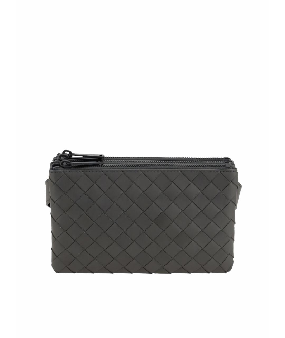 BOTTEGA VENETA Черная кожаная барсетка, фото 1