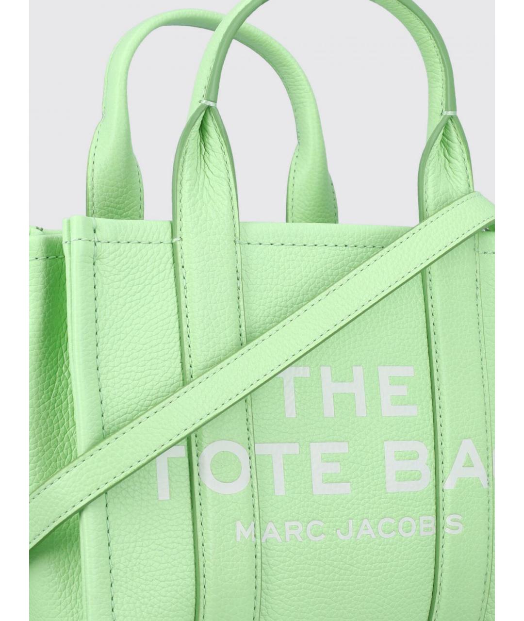 MARC JACOBS Салатовая кожаная сумка тоут, фото 3