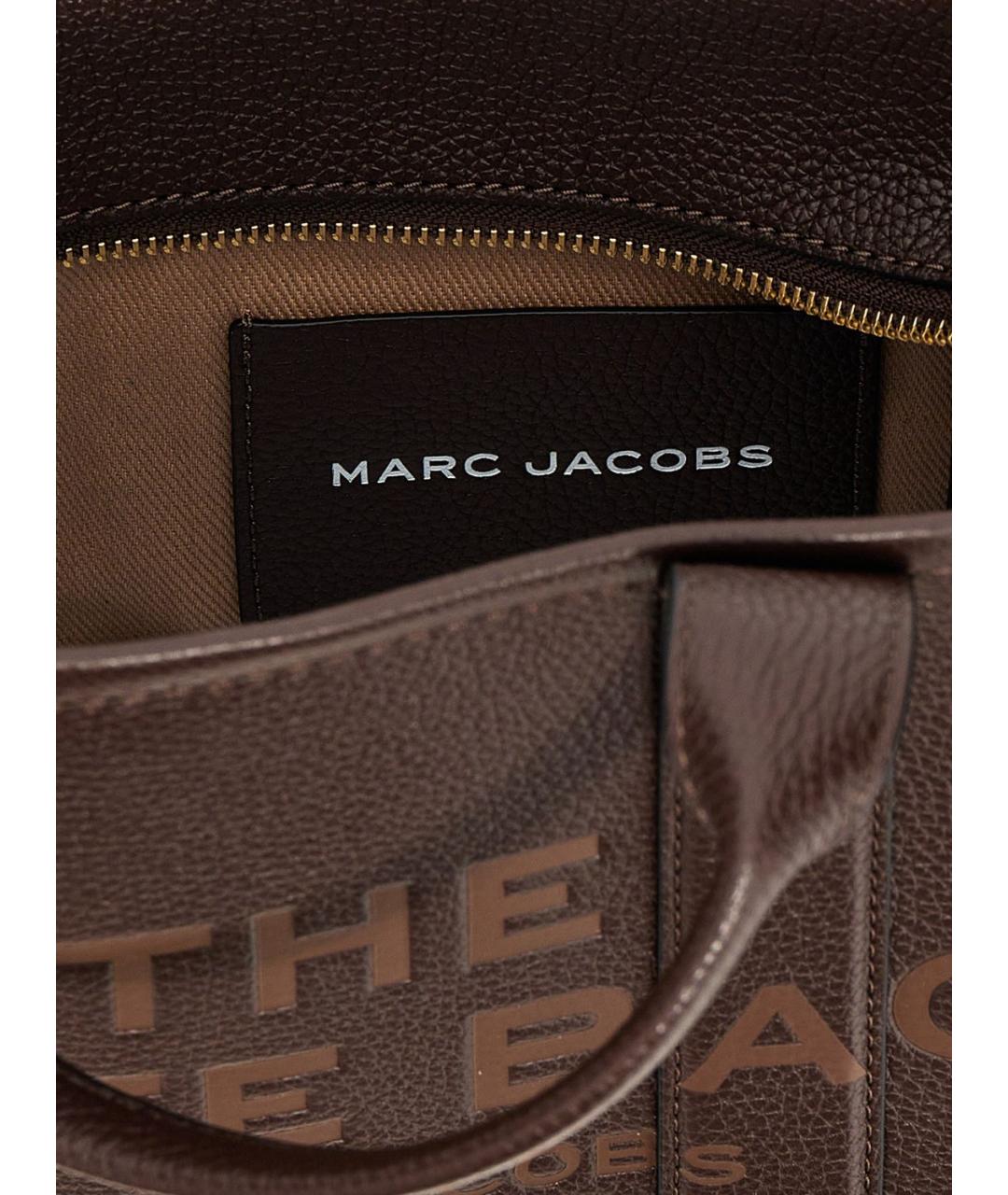 MARC JACOBS Коричневая кожаная сумка тоут, фото 4