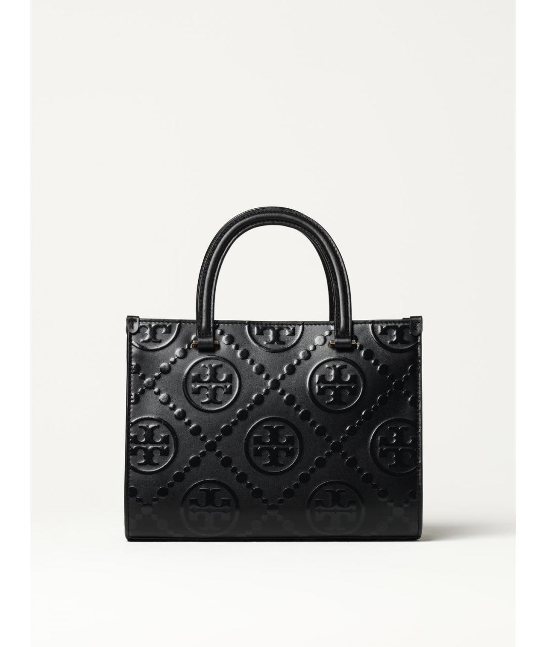 TORY BURCH Черная кожаная сумка тоут, фото 4