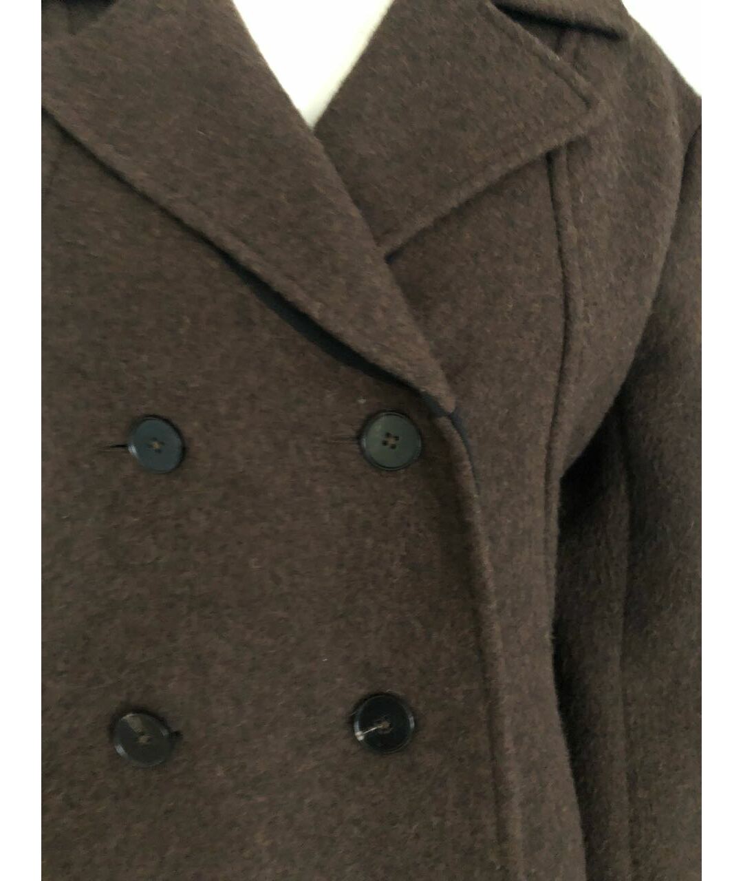 JIL SANDER Коричневое шерстяное пальто, фото 5