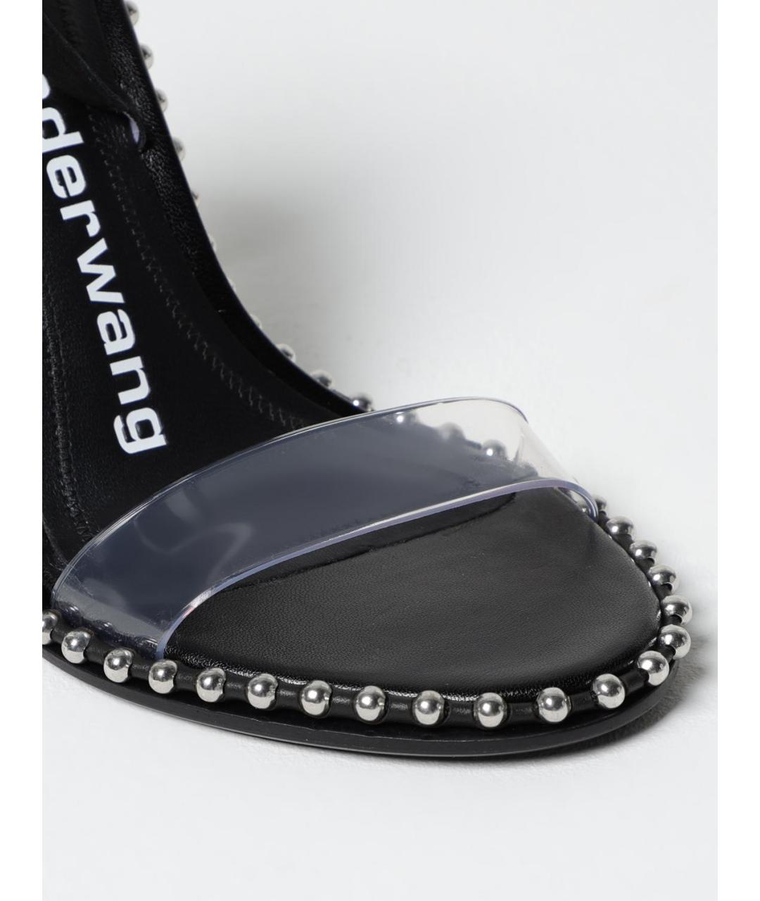 ALEXANDER WANG Черные кожаные босоножки, фото 4