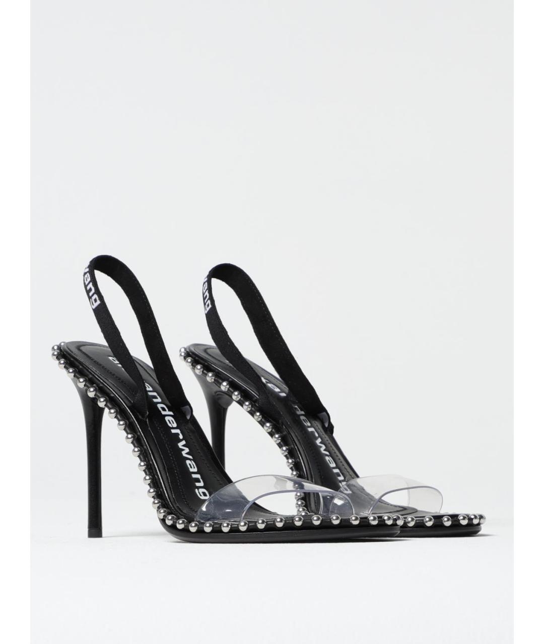 ALEXANDER WANG Черные кожаные босоножки, фото 2