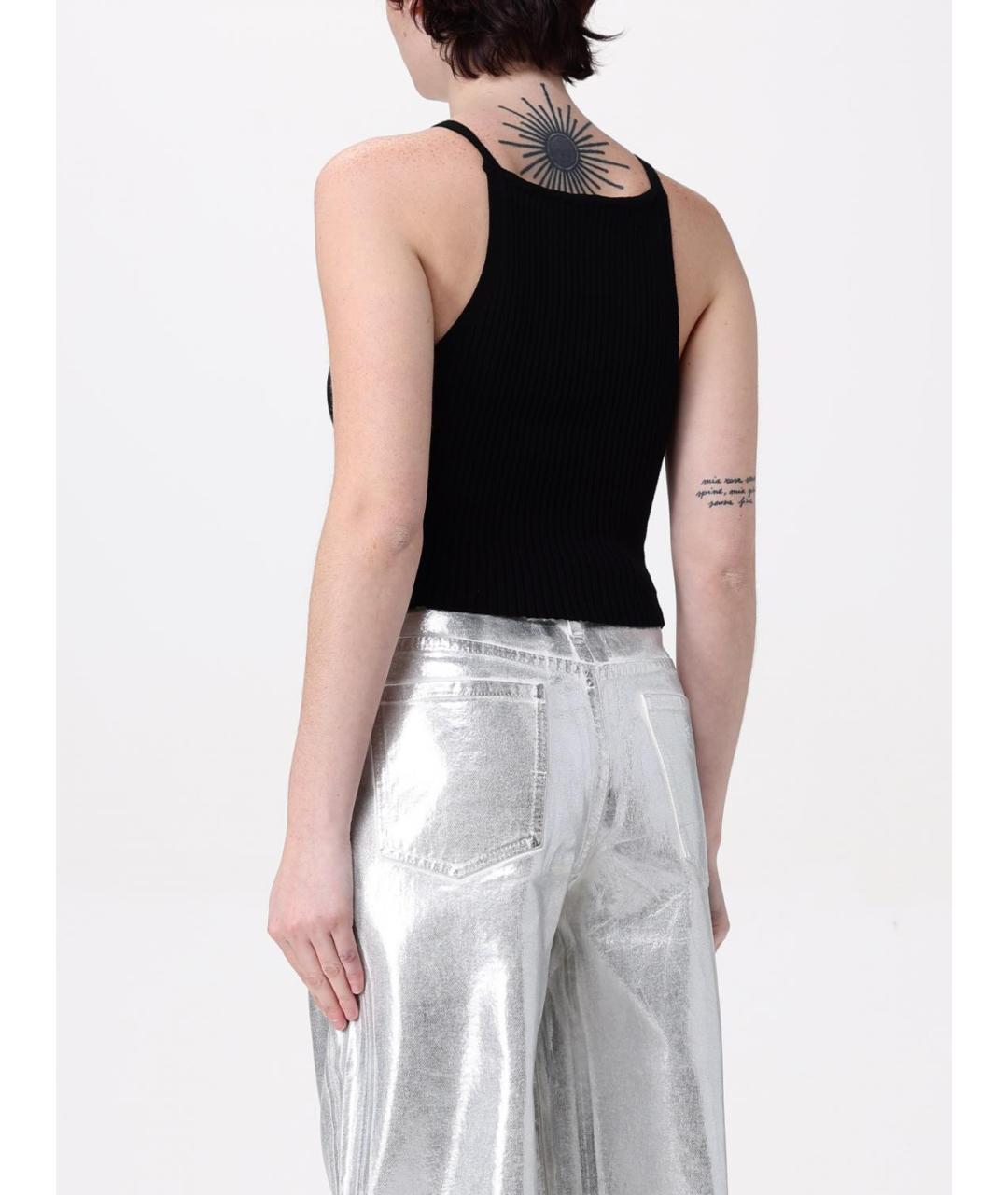 COURREGES Черная вискозная майка, фото 3
