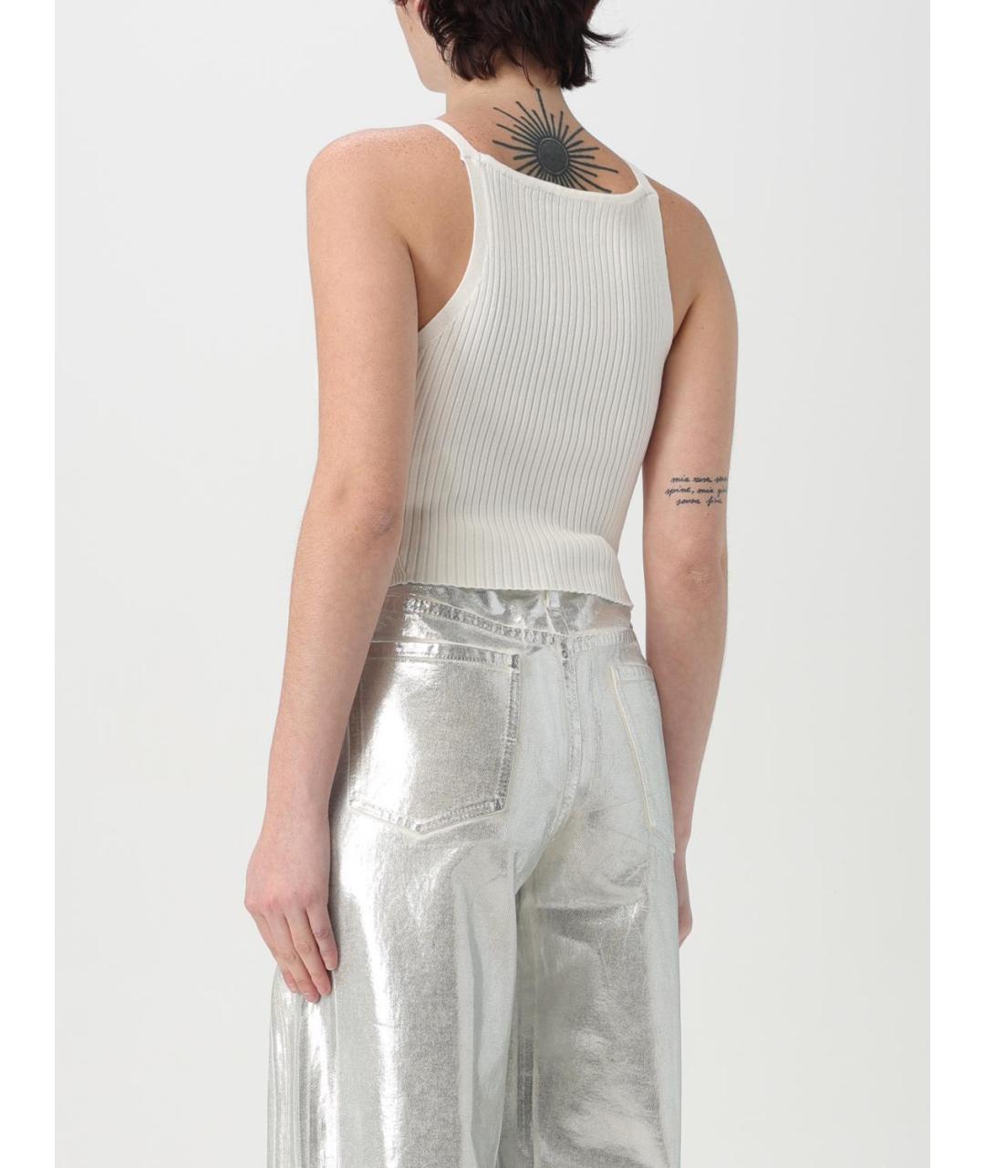 COURREGES Белая вискозная майка, фото 3