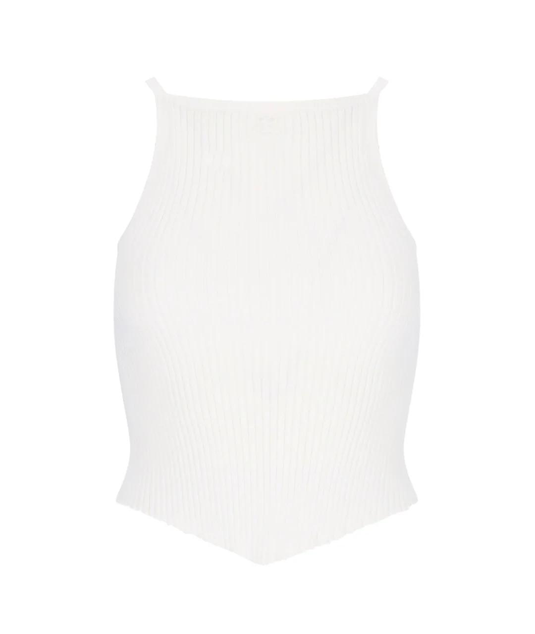 COURREGES Белая вискозная майка, фото 1