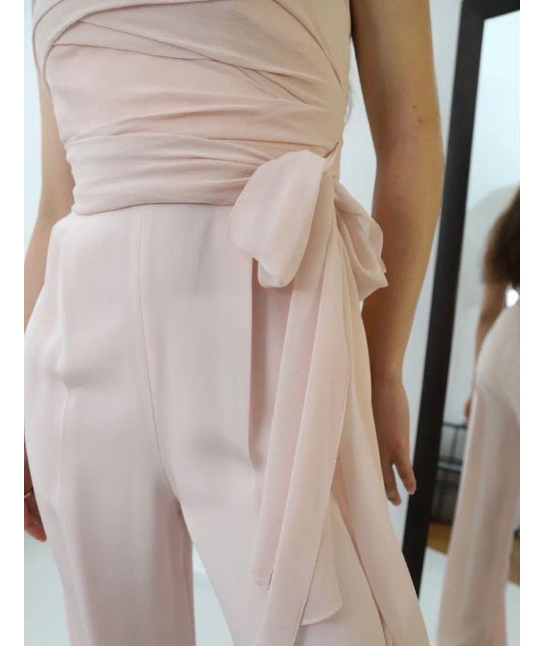 MAX MARA Розовый шелковый комбинезон, фото 5