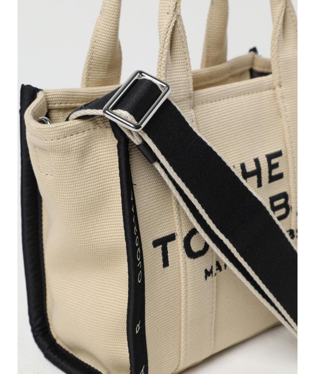 MARC JACOBS Бежевая тканевая сумка тоут, фото 3