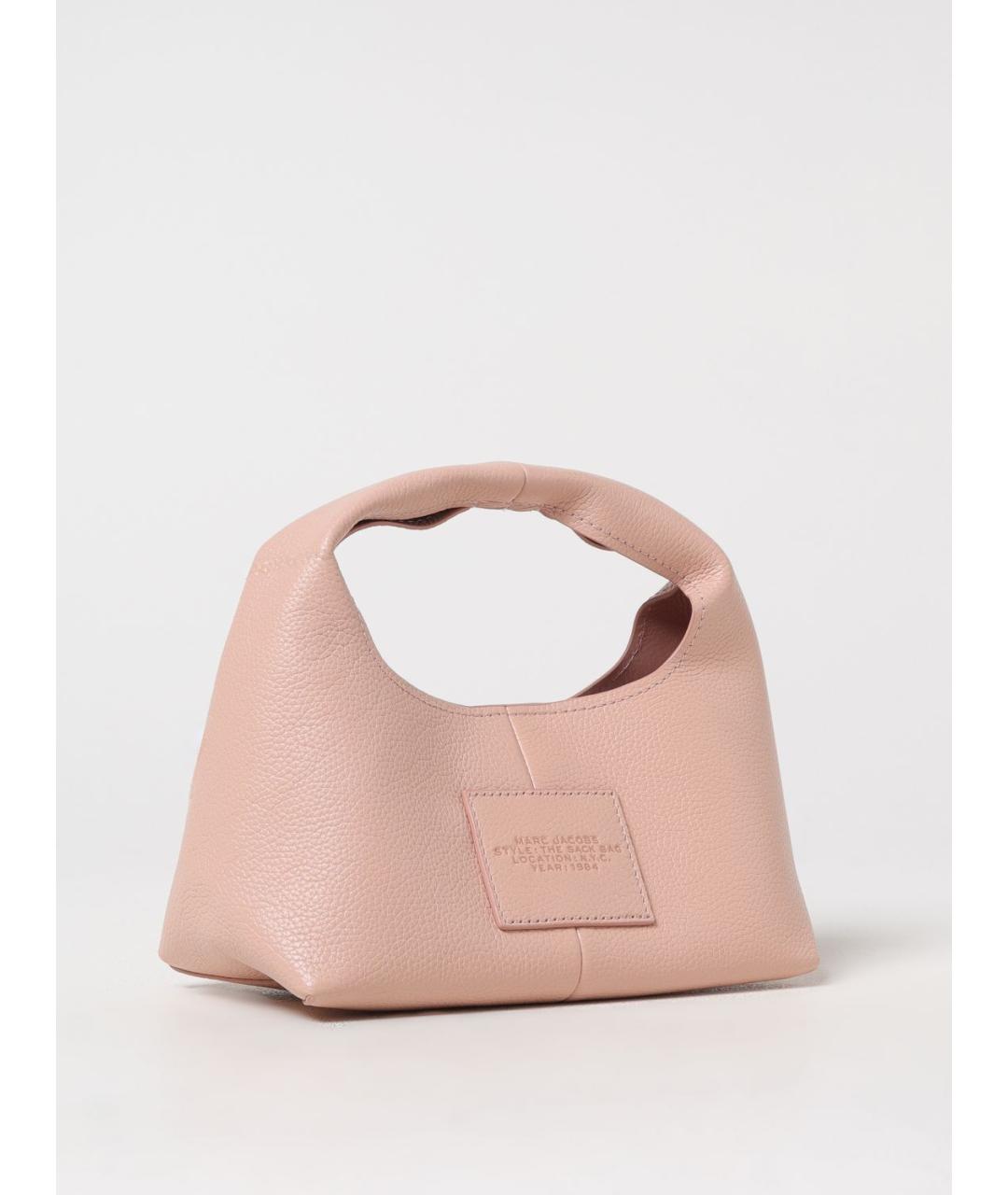 MARC JACOBS Розовая кожаная сумка с короткими ручками, фото 2