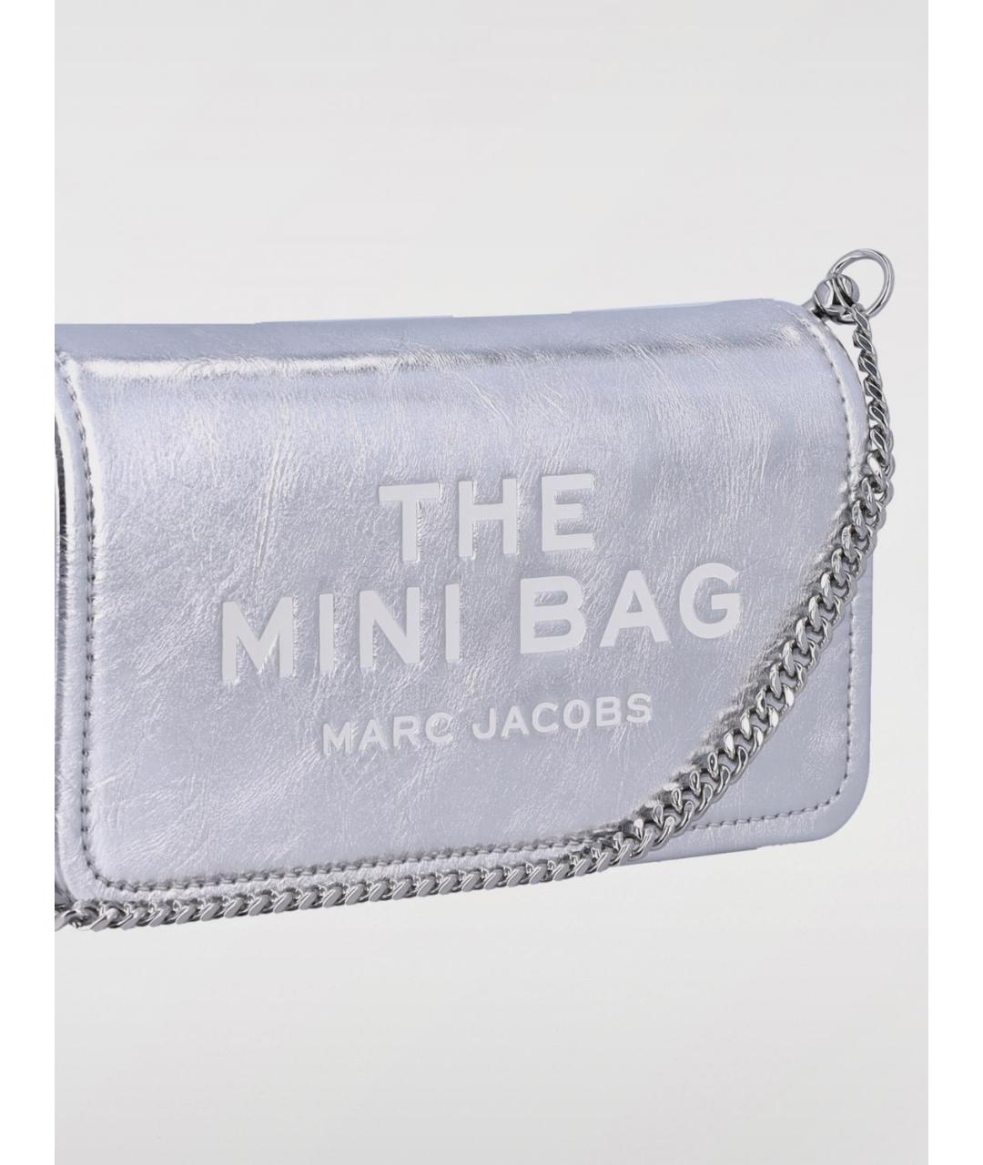 MARC JACOBS Серебряная кожаная сумка через плечо, фото 3