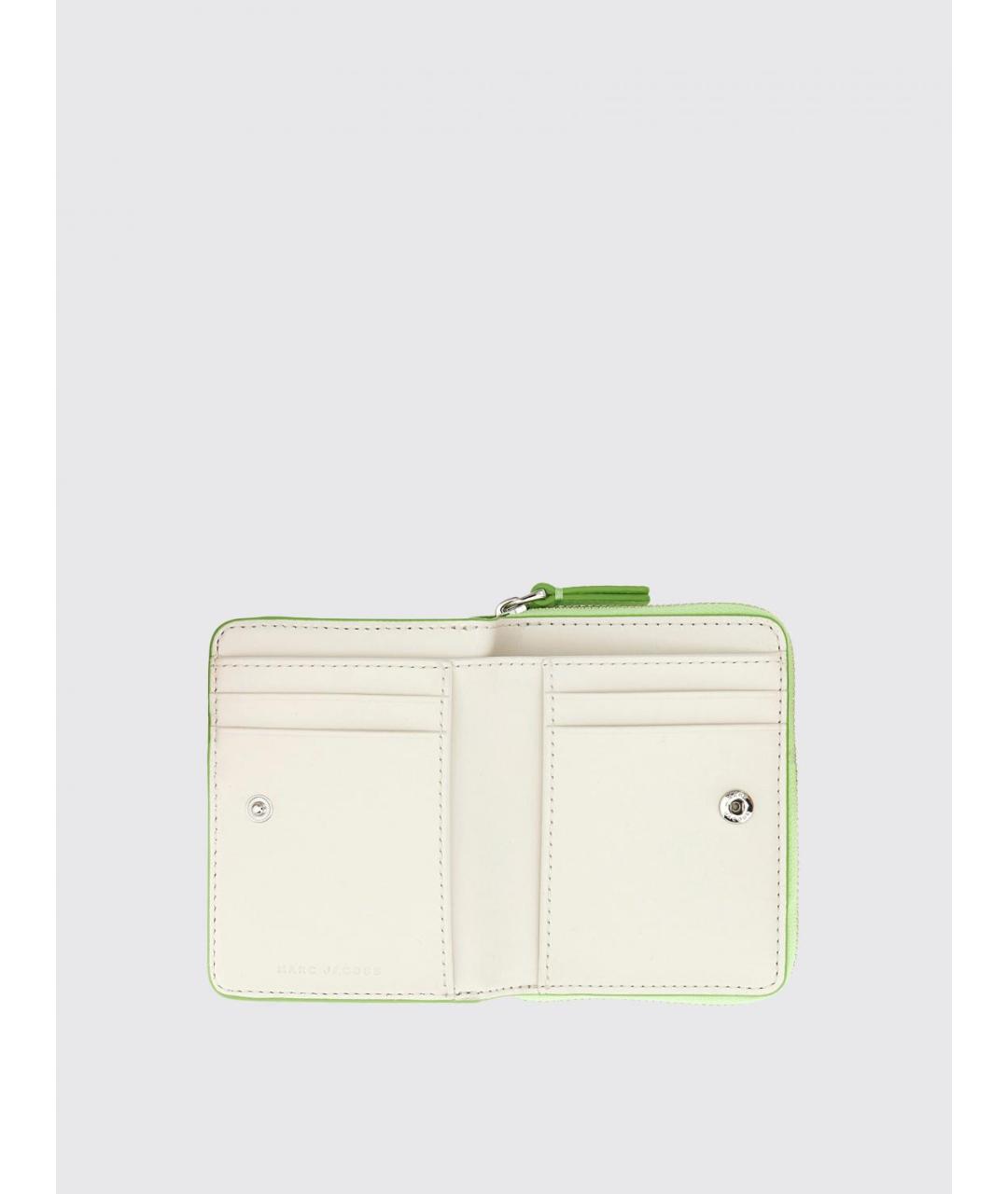MARC JACOBS Зеленый кожаный кошелек, фото 2