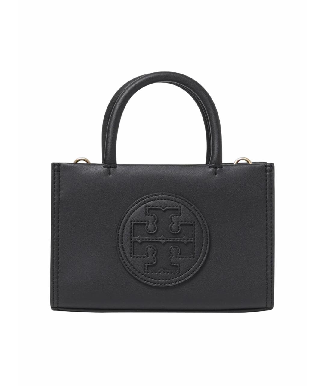 TORY BURCH Черная кожаная сумка тоут, фото 1