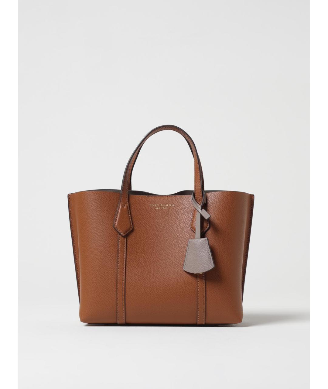 TORY BURCH Коричневая кожаная сумка тоут, фото 4