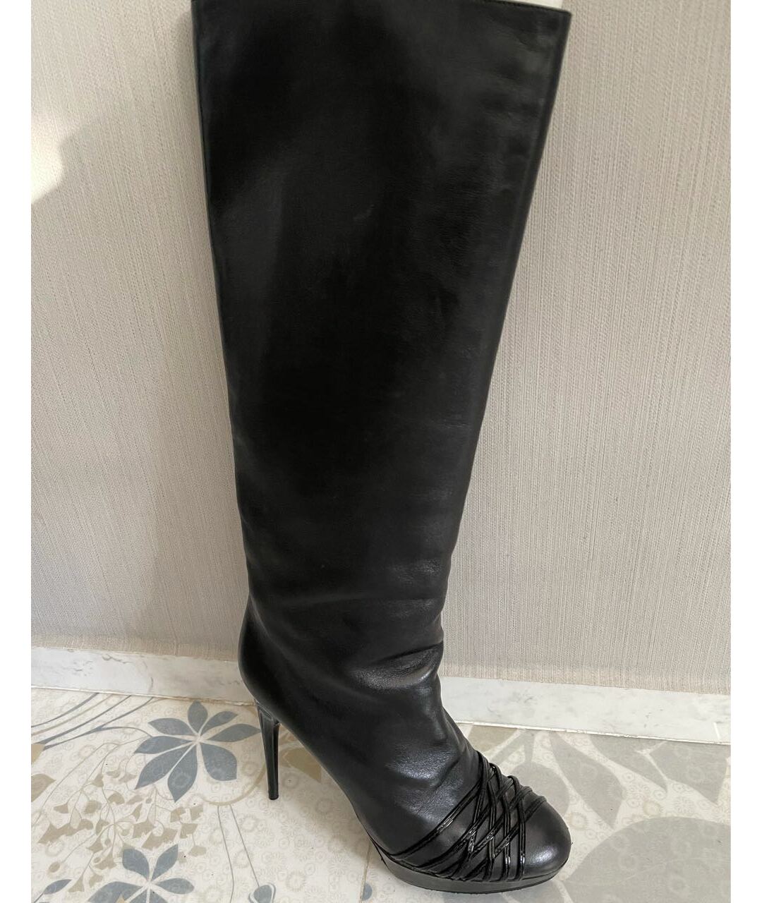 CHRISTIAN DIOR PRE-OWNED Черные кожаные сапоги, фото 5