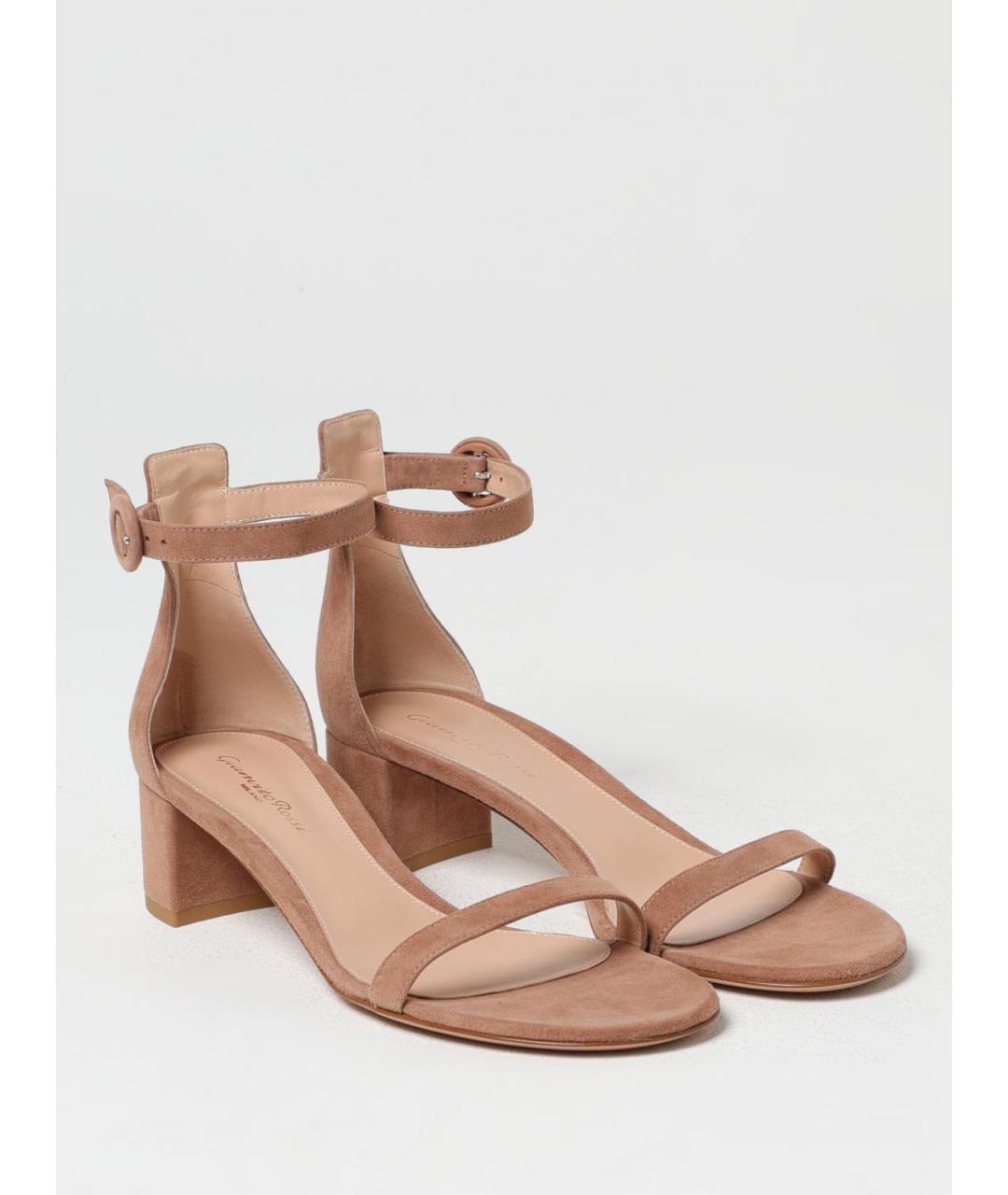 GIANVITO ROSSI Бежевые босоножки, фото 2