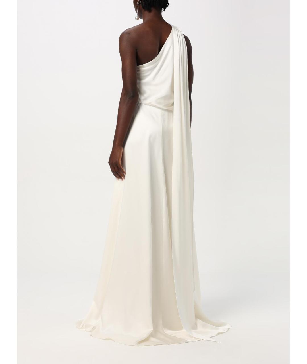 'S MAX MARA Белое шелковое платье, фото 3