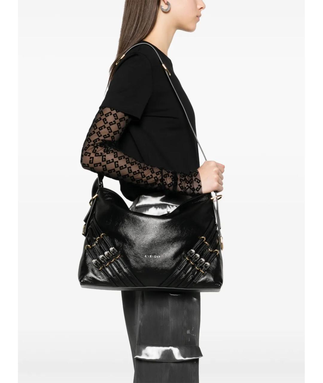 GIVENCHY Черная кожаная сумка тоут, фото 4