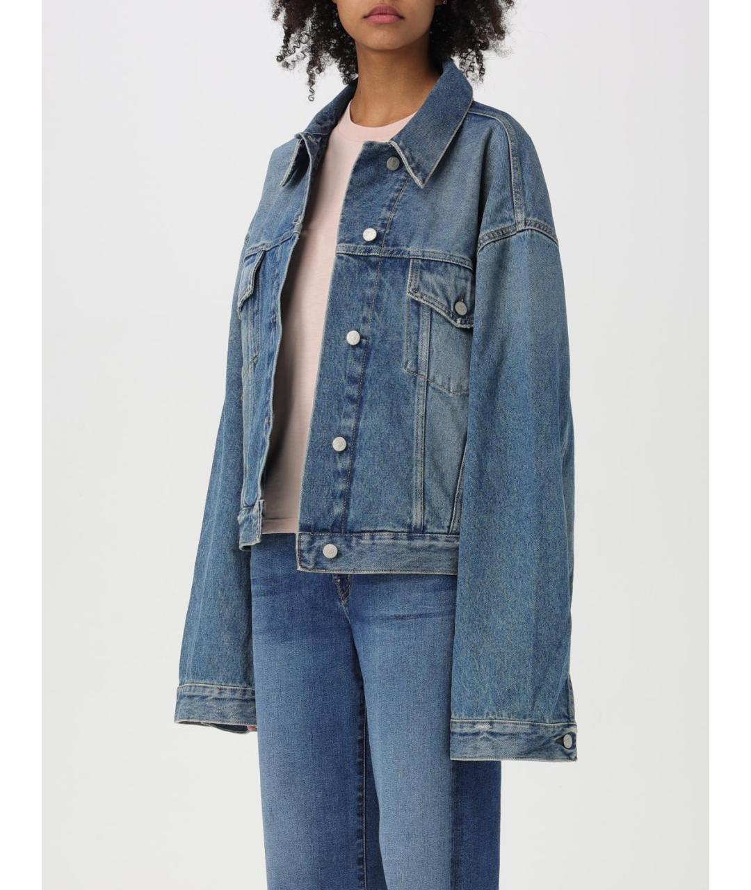 ACNE STUDIOS Синяя хлопковая куртка, фото 4