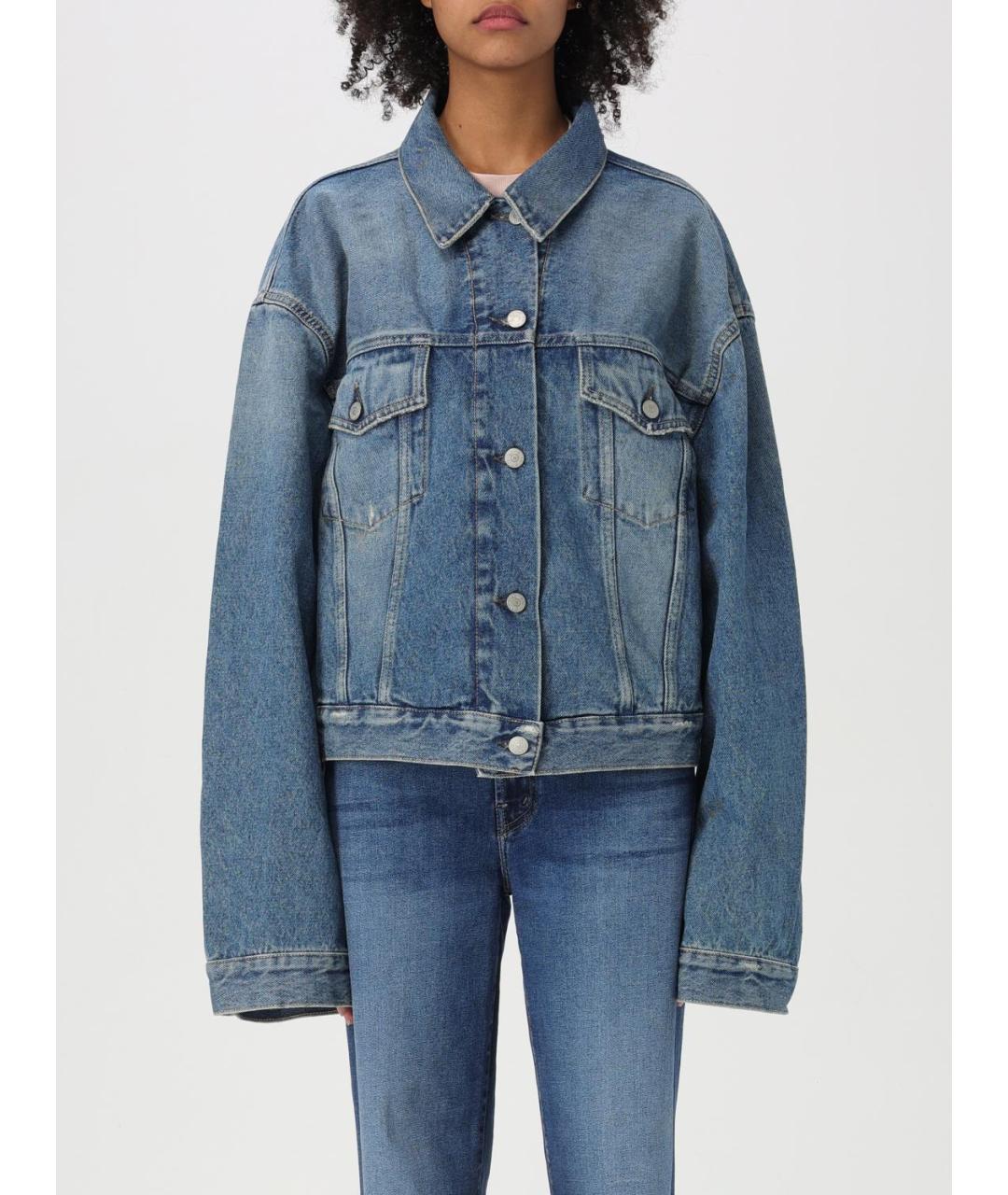 ACNE STUDIOS Синяя хлопковая куртка, фото 2
