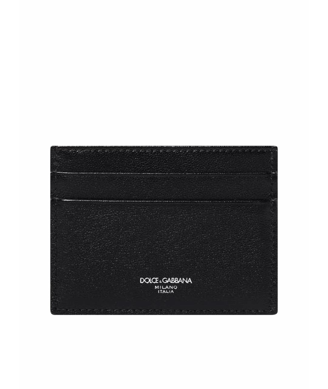 DOLCE&GABBANA Черный кожаный кардхолдер, фото 1