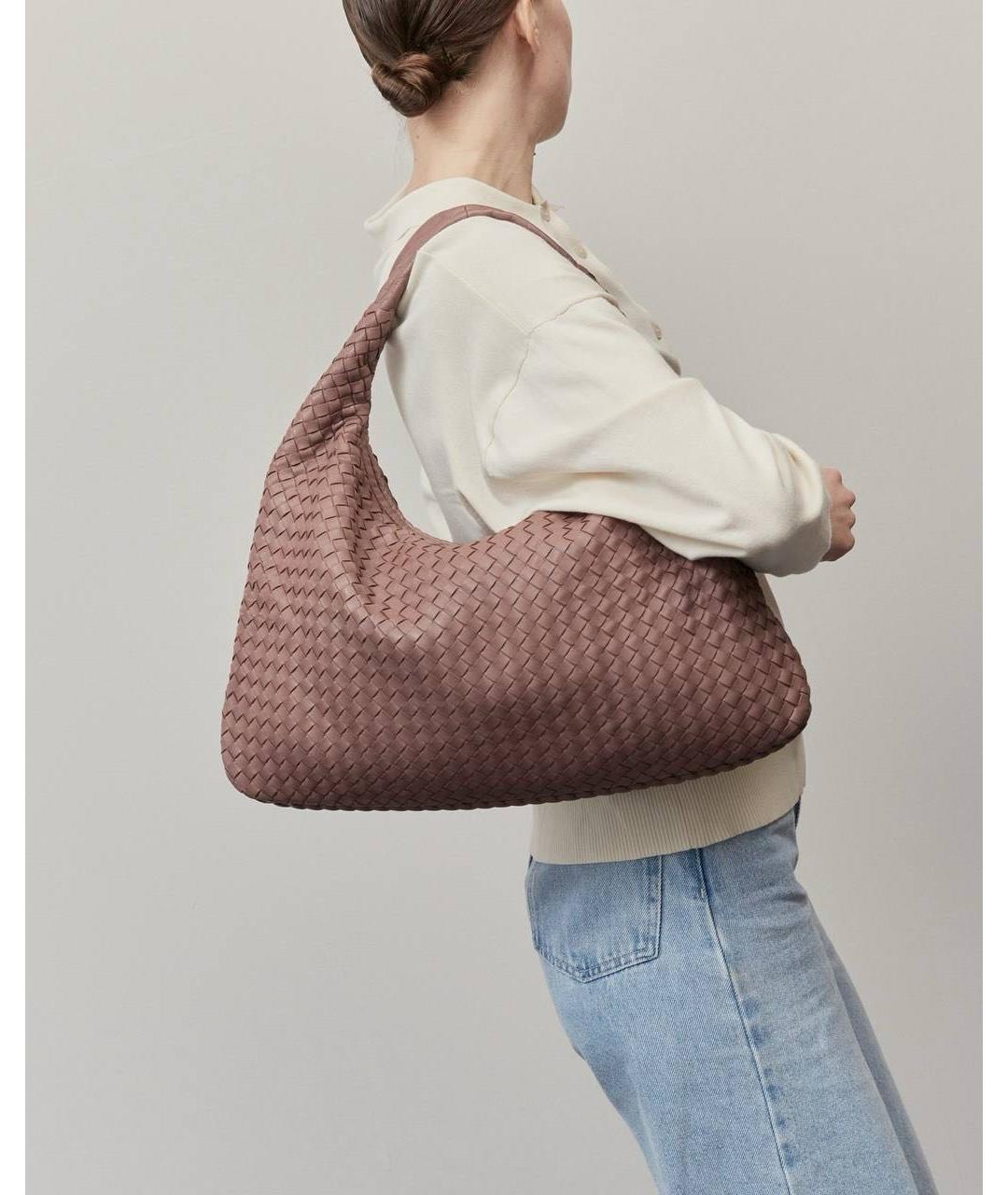 BOTTEGA VENETA Коричневая кожаная сумка через плечо, фото 2