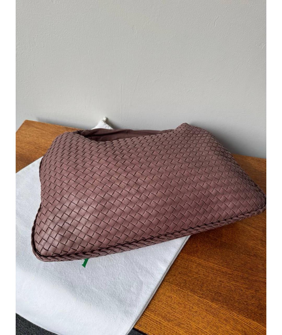 BOTTEGA VENETA Коричневая кожаная сумка через плечо, фото 5