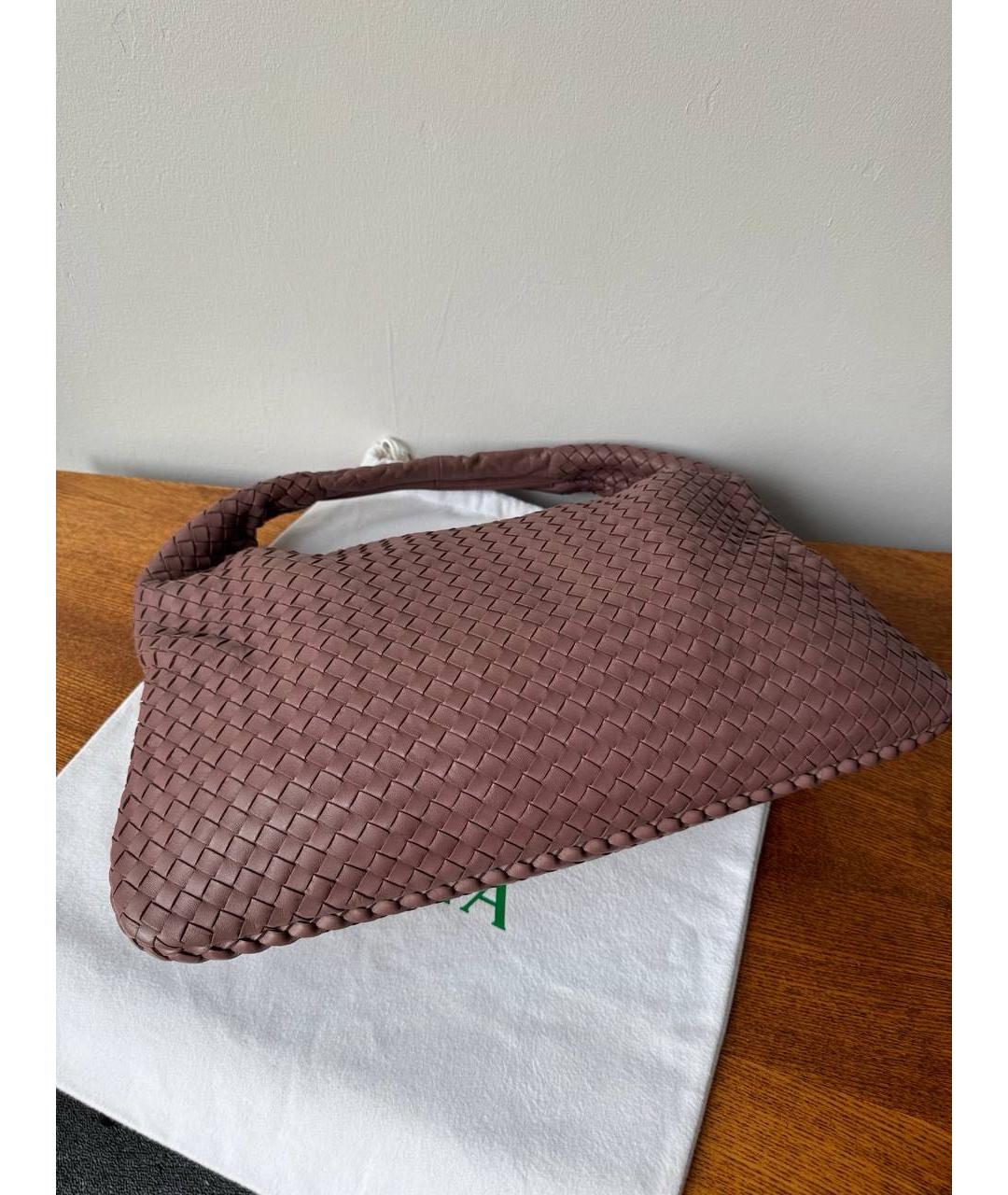 BOTTEGA VENETA Коричневая кожаная сумка через плечо, фото 4