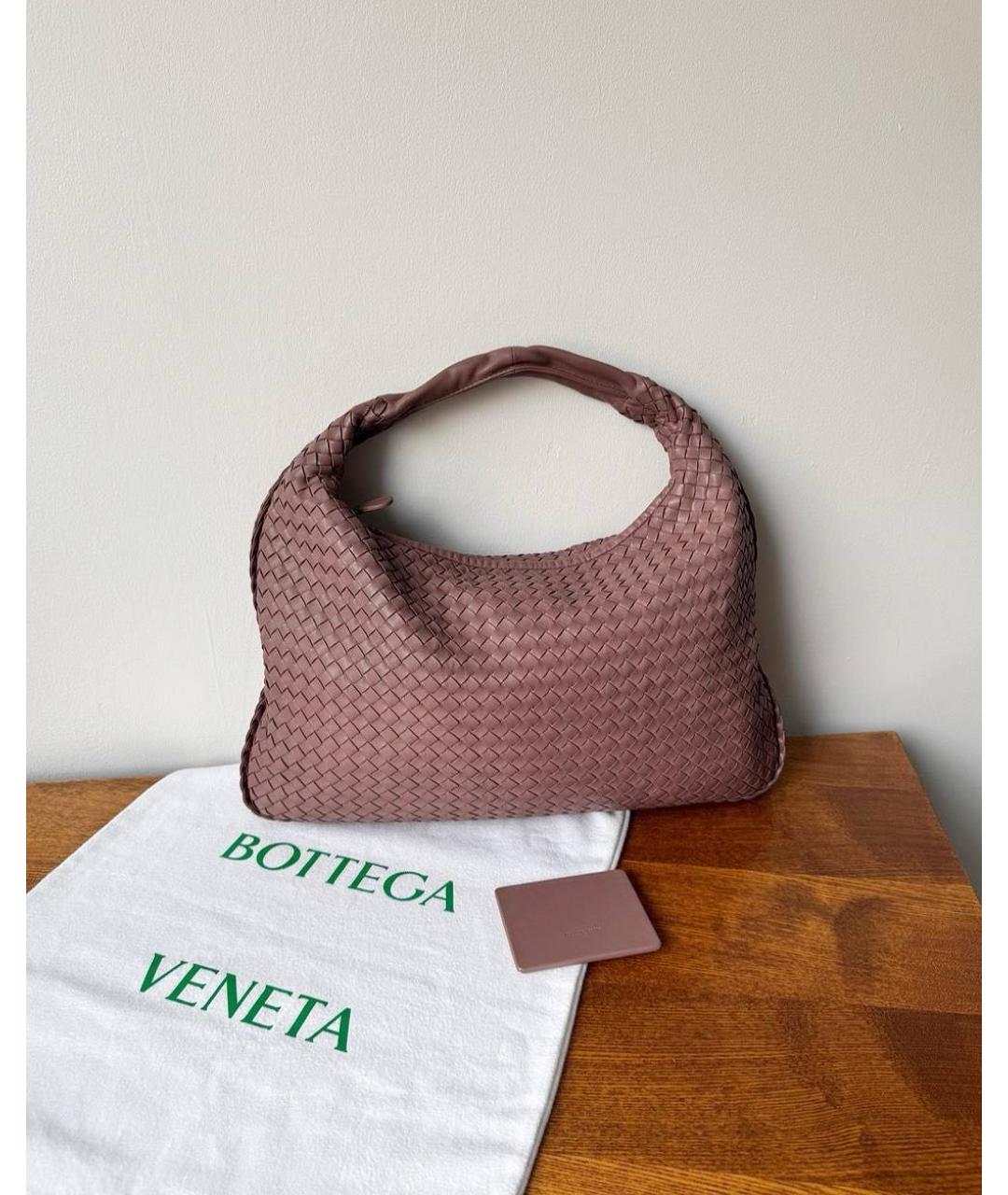 BOTTEGA VENETA Коричневая кожаная сумка через плечо, фото 9
