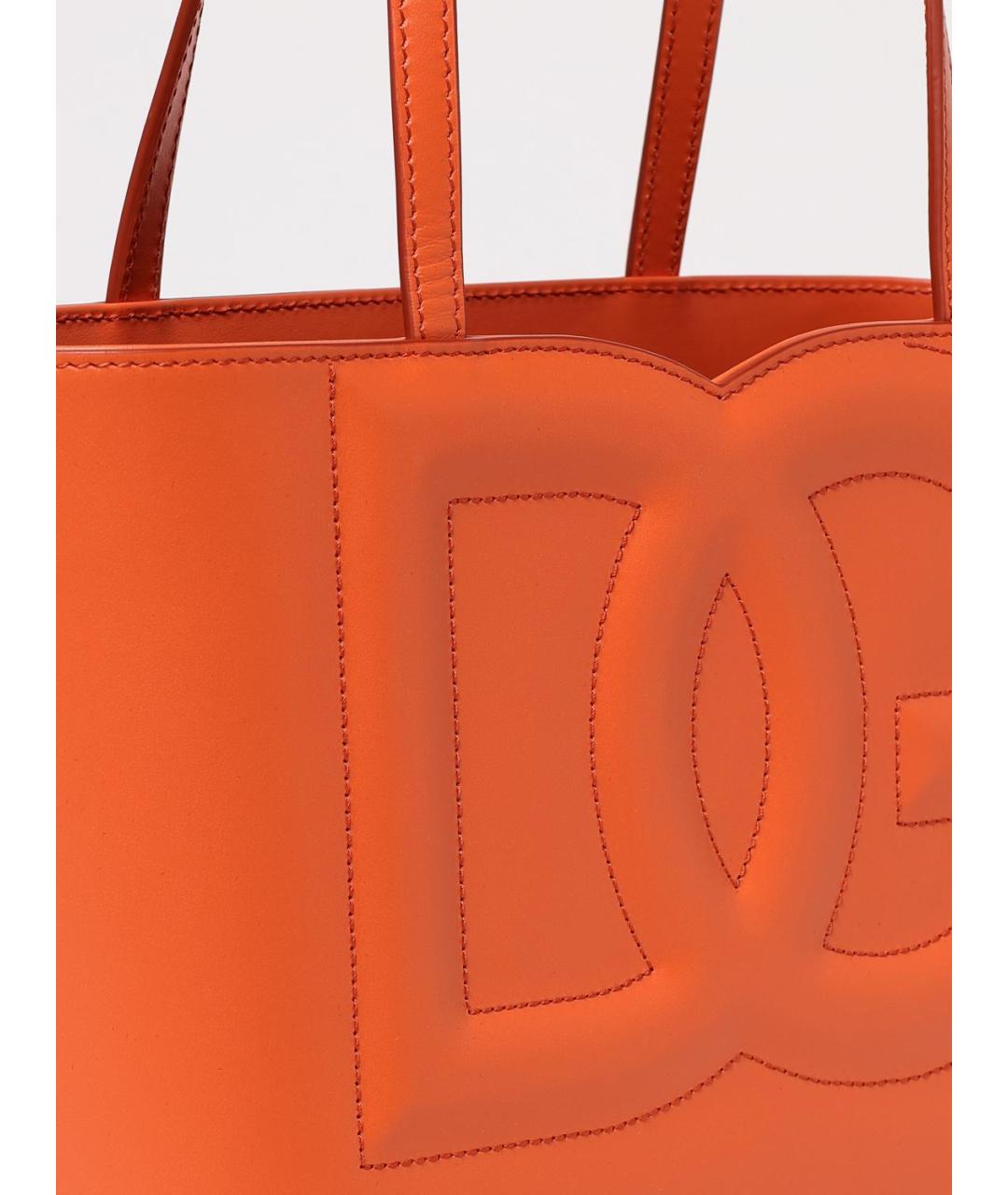 DOLCE&GABBANA Оранжевая сумка тоут, фото 4