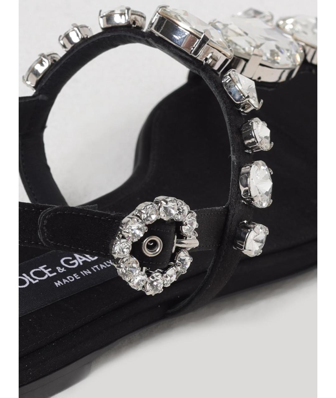 DOLCE&GABBANA Черные босоножки, фото 4