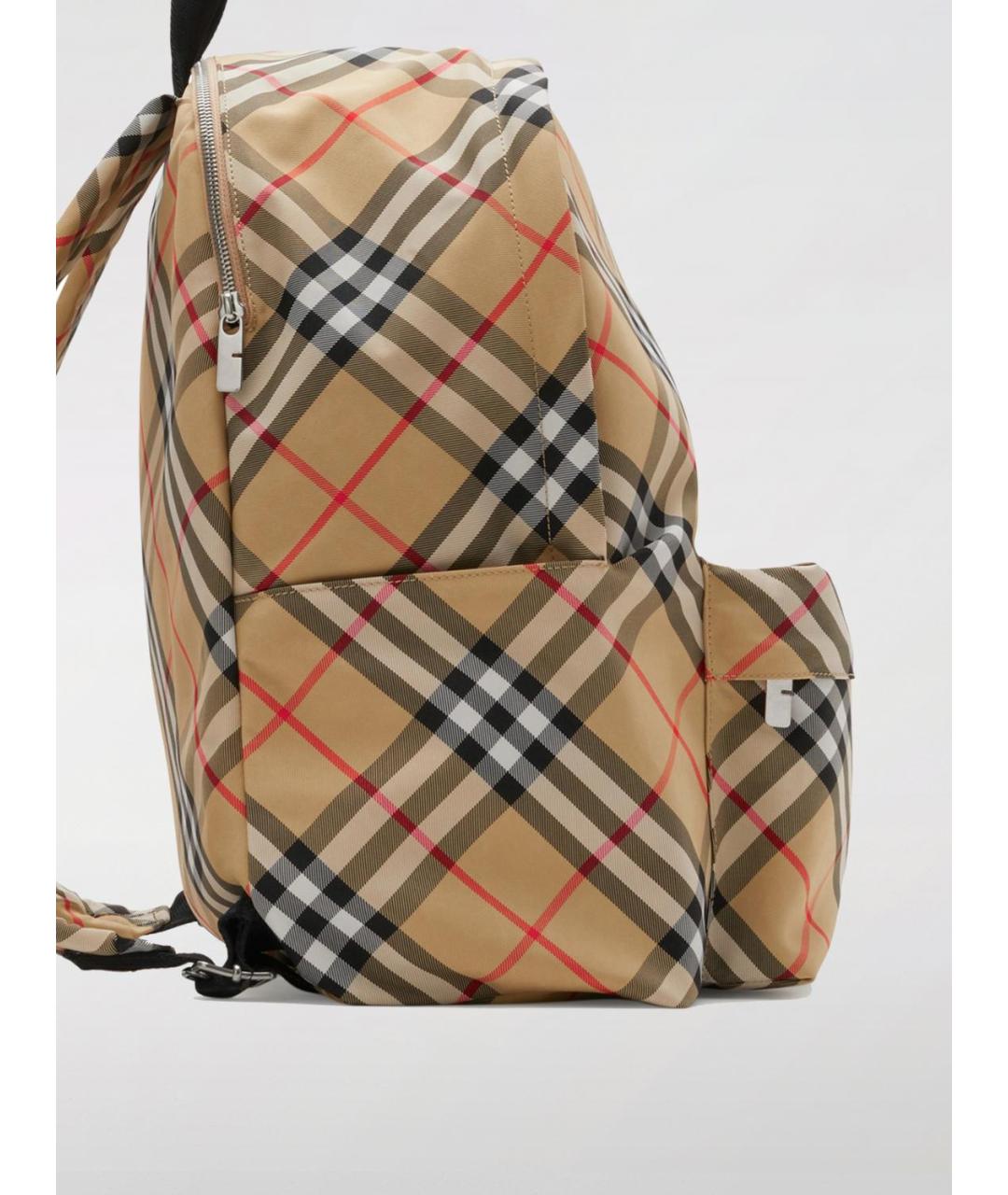 BURBERRY Бежевый синтетический рюкзак, фото 4