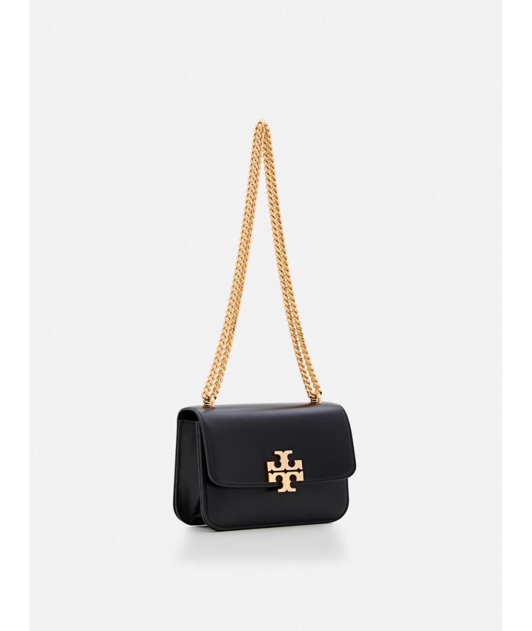 TORY BURCH Черная кожаная сумка через плечо, фото 4