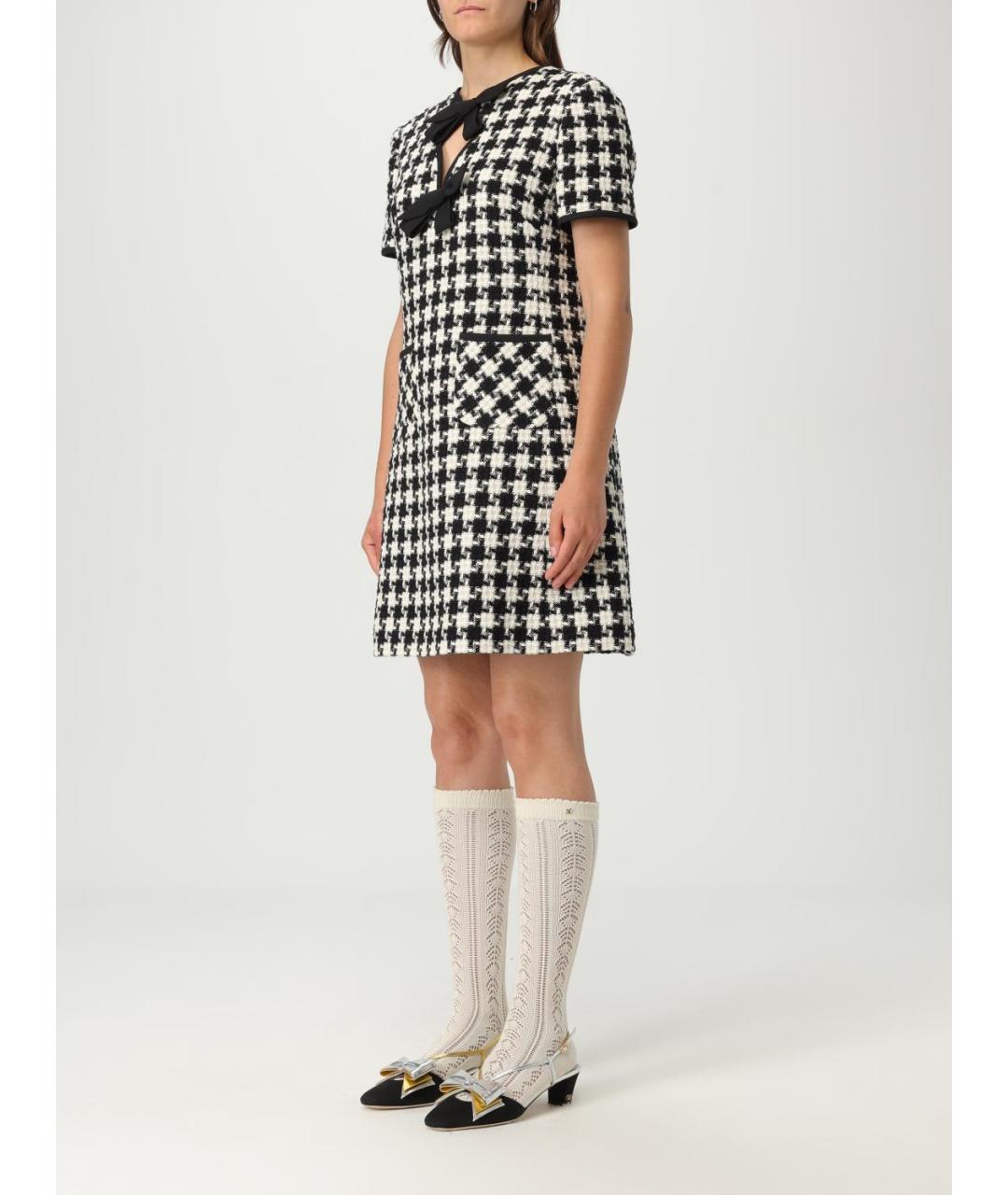 VALENTINO Мульти шерстяное повседневное платье, фото 4