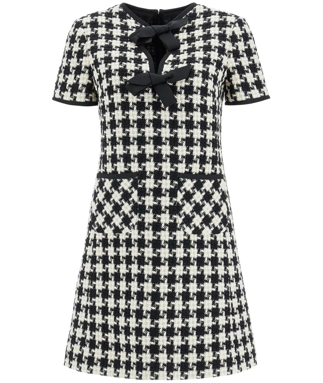 VALENTINO Мульти шерстяное повседневное платье, фото 1