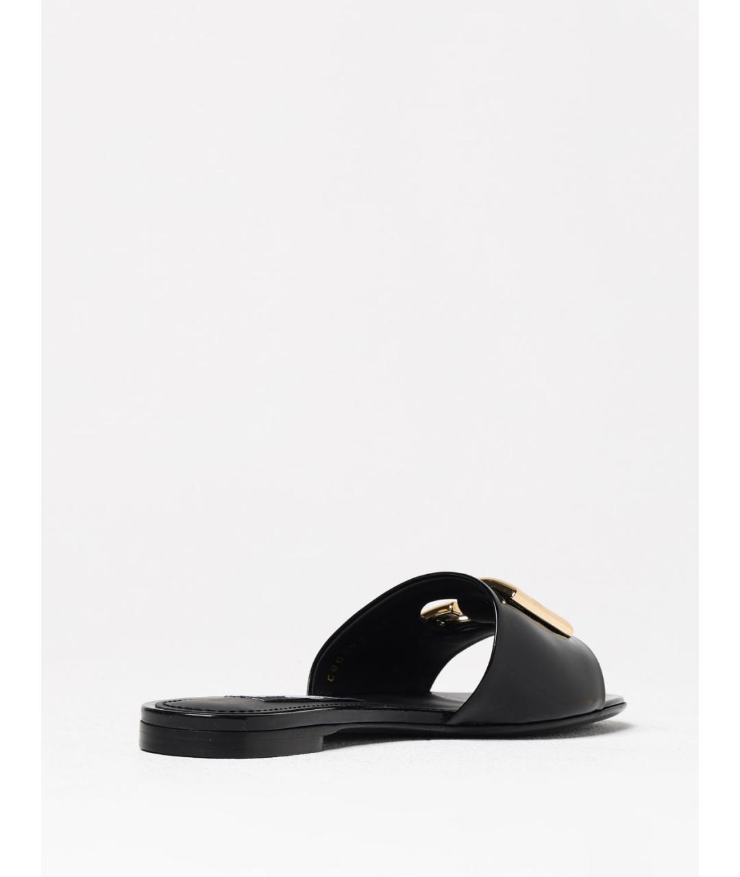 DOLCE&GABBANA Черные шлепанцы, фото 3