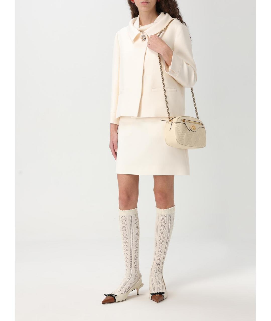 VALENTINO Белая юбка мини, фото 3