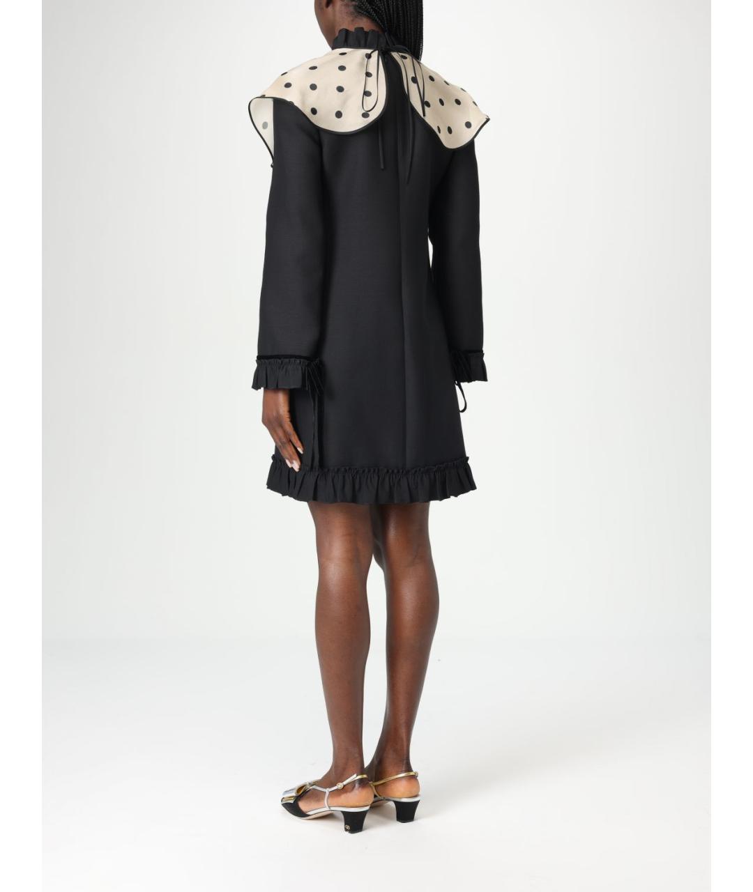 VALENTINO Черное шерстяное платье, фото 3