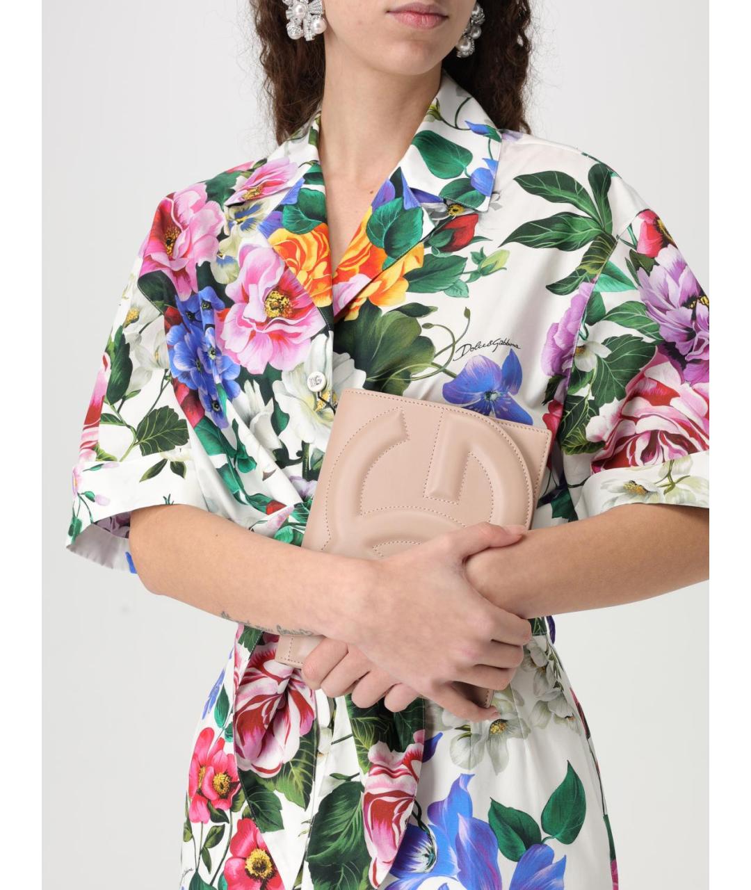 DOLCE&GABBANA Розовая кожаная сумка через плечо, фото 2