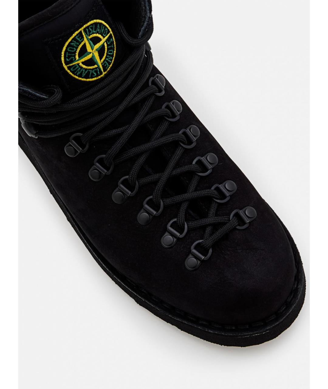STONE ISLAND Черные низкие ботинки, фото 4