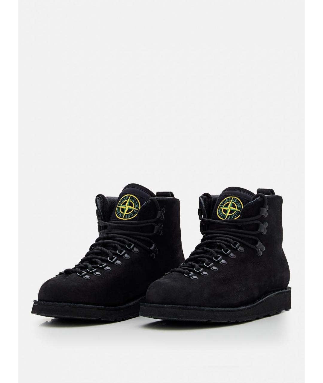 STONE ISLAND Черные низкие ботинки, фото 2