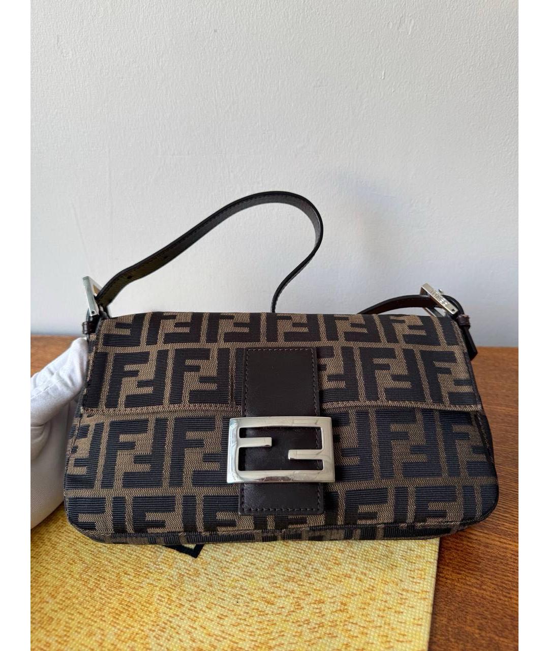 FENDI Коричневая сумка через плечо, фото 4