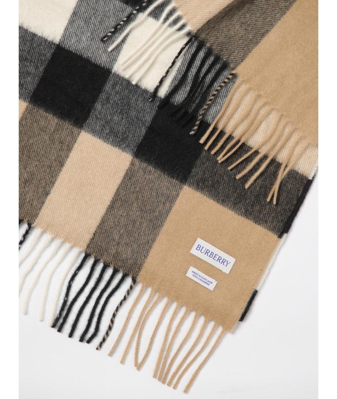 BURBERRY Бежевый шарф, фото 3