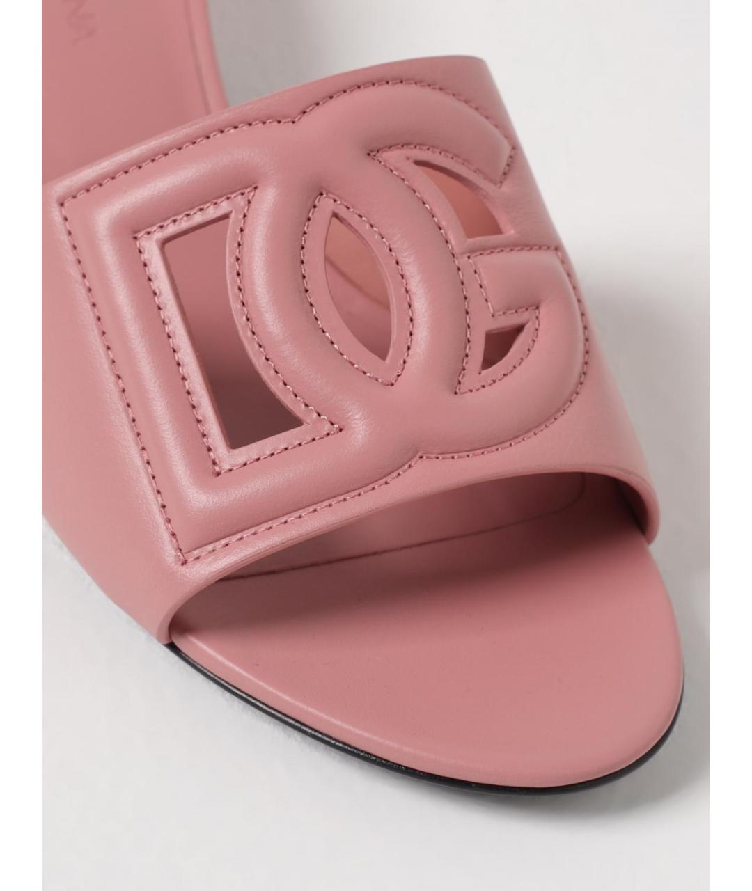 DOLCE&GABBANA Розовые шлепанцы, фото 4