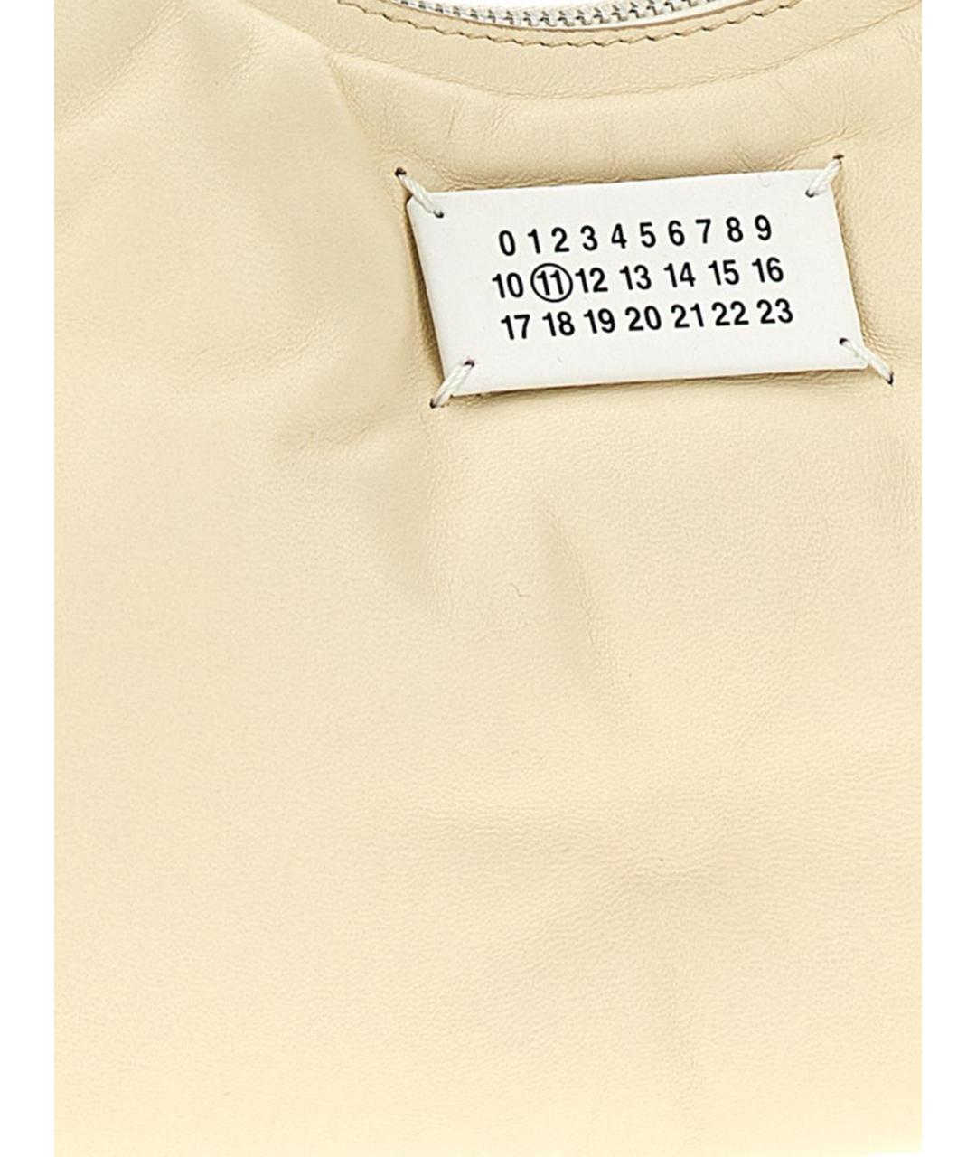 MAISON MARGIELA Бежевая кожаная сумка через плечо, фото 3