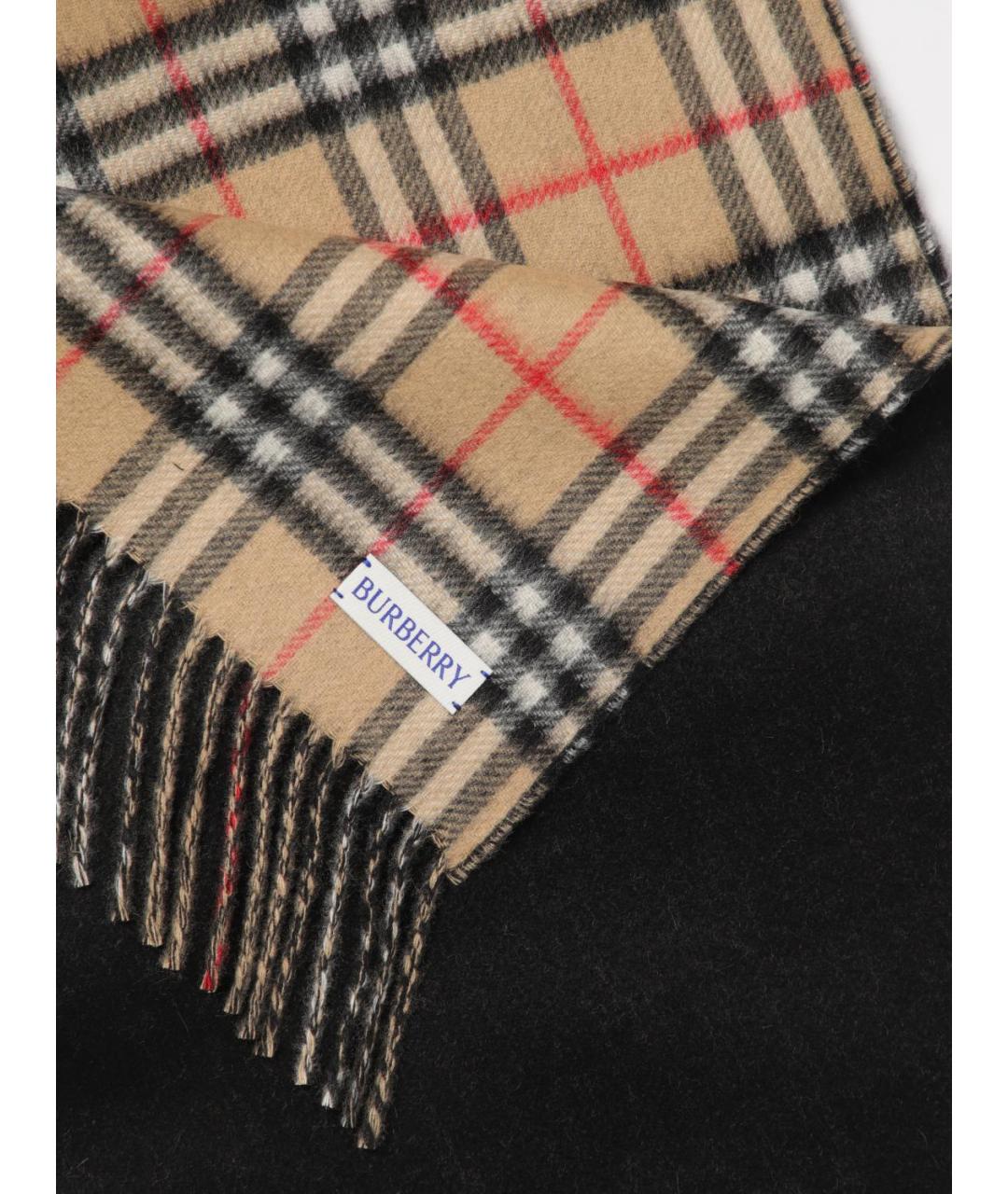 BURBERRY Черный шарф, фото 3