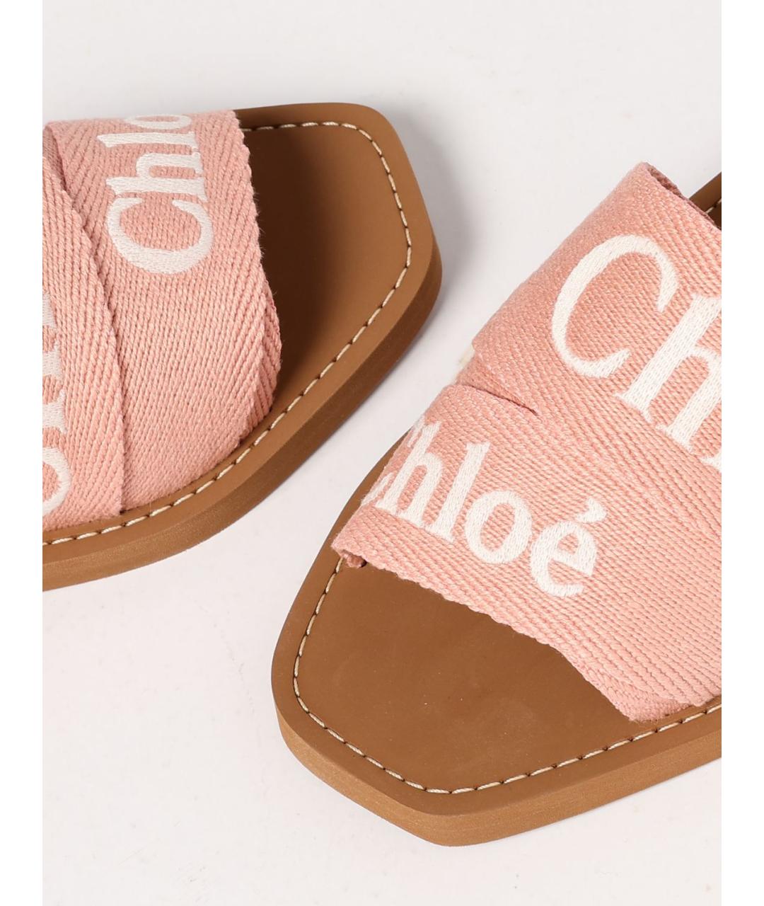 CHLOE Розовые шлепанцы, фото 4