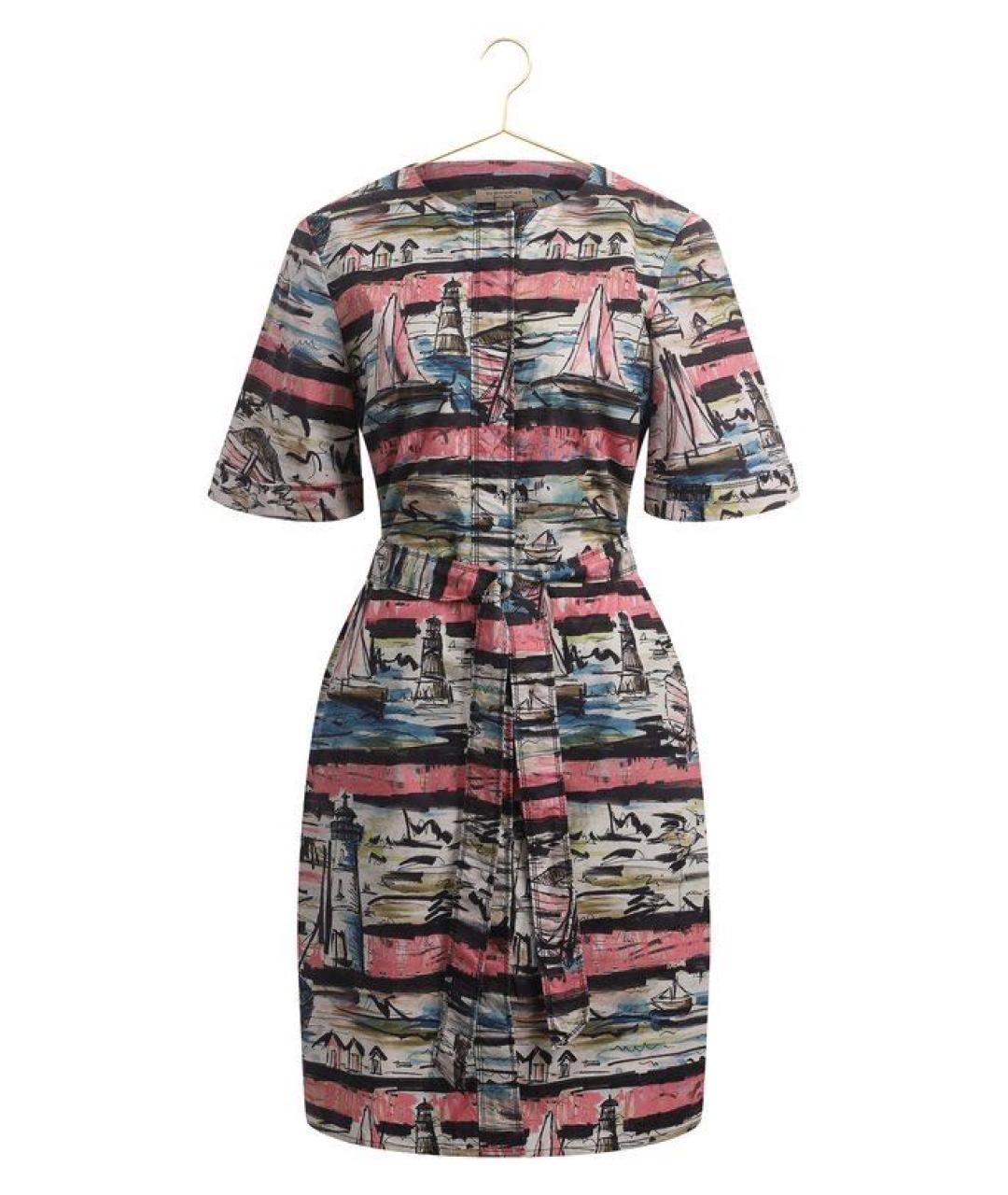 BURBERRY Мульти хлопковое платье, фото 9